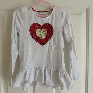 Tommy Bahama Long Sleeve Tee with Sparkling Heart, size 6